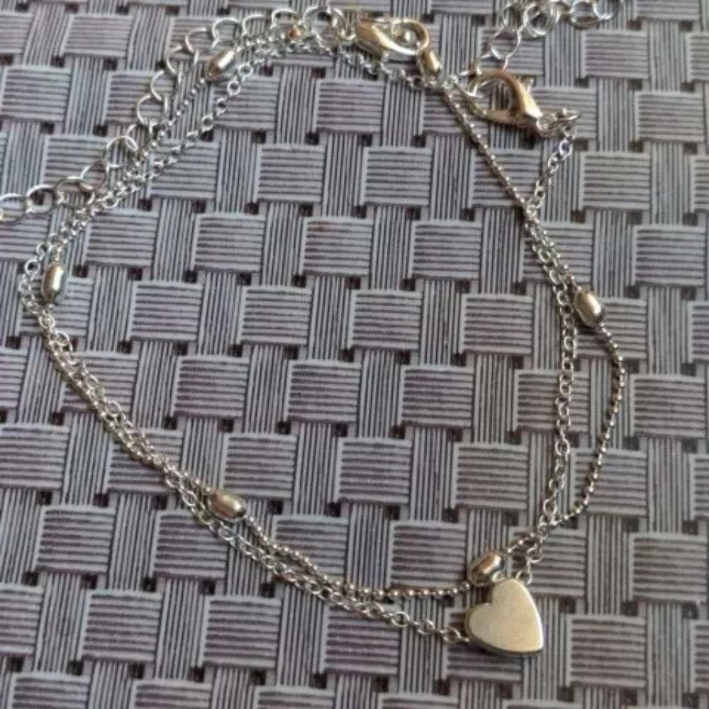 NEW Gold Double Layer Heart Ball Ankle Bracelet - Picture 4 of 16